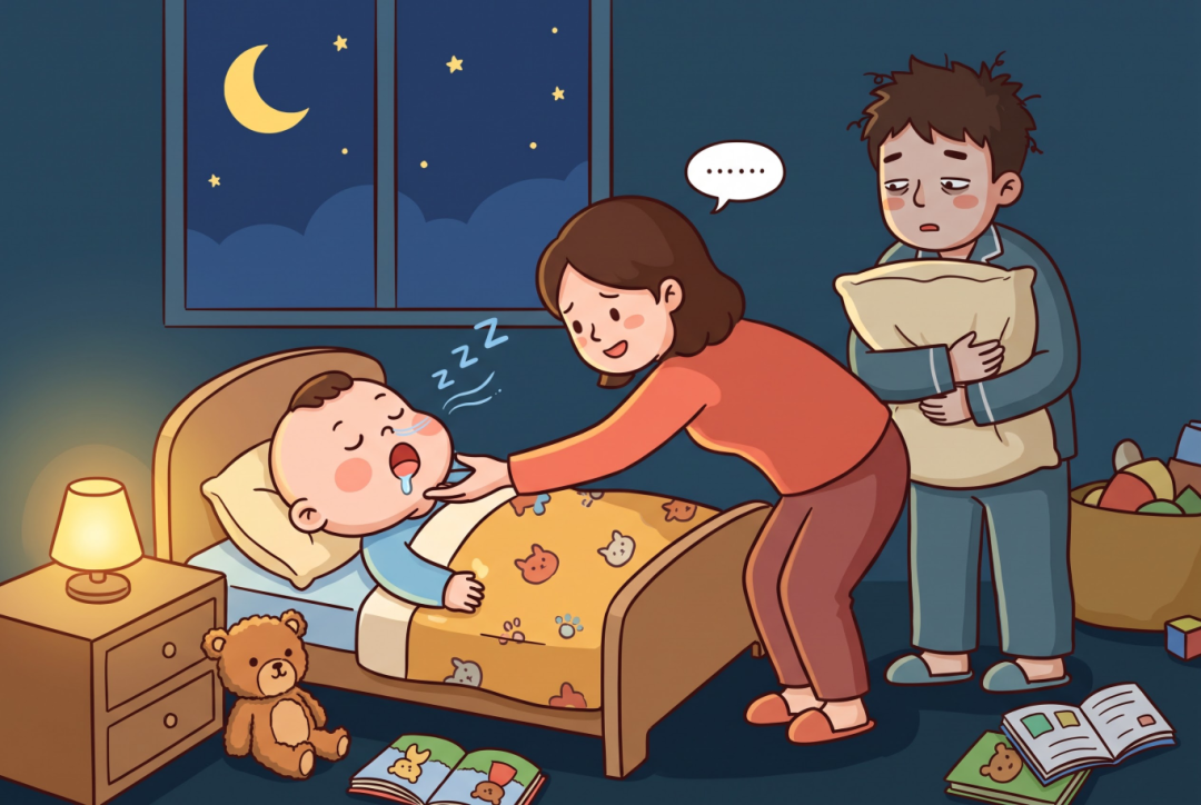 卡通儿童房夜景插画.png 卡通儿童房夜景插画.png